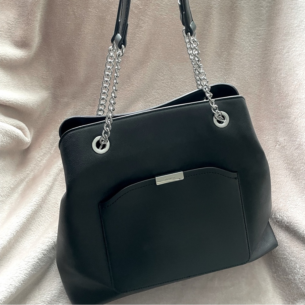 Black leather Nine West hobo bag